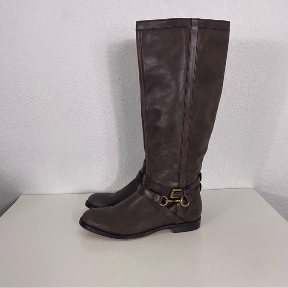 Coach Shoes Coach Brown Leather Tall Pull On Riding Boots Poshmark